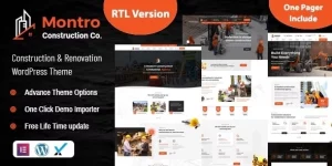 Montro is a WordPress Theme for Construction  Building websites