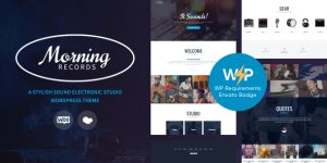 Rock your music website with the sleek and modern Morning Records WP Theme. Perfect for sound recording studios and music professionals. Download now!