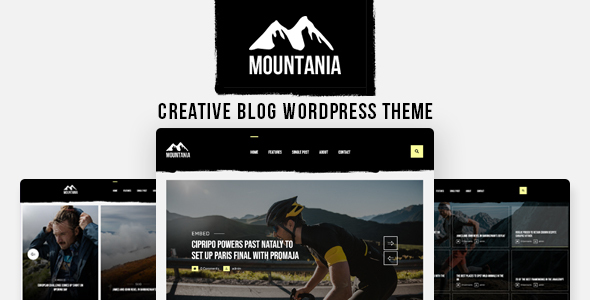 Elevate your blog with Mountania - Creative Blog WordPress Theme. Customizable