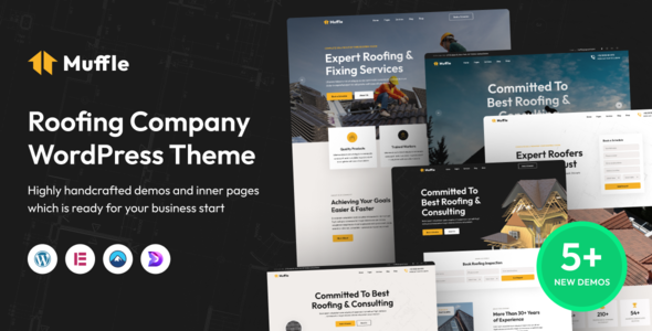 Muffle is a professional and modern WordPress theme specifically designed for roofing companies. The theme features a clean and elegant layout