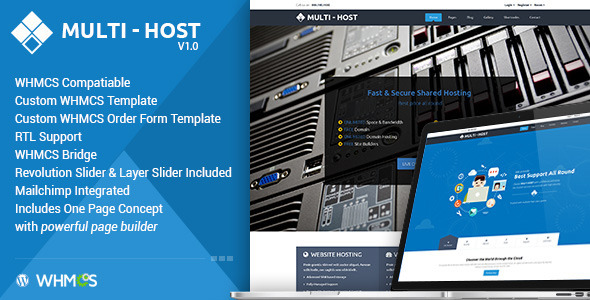 Revolutionize your hosting business with Multi Hosting WHMCS WordPress Theme. Sleek design