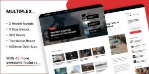 The Multiplex WordPress theme is great for all niches