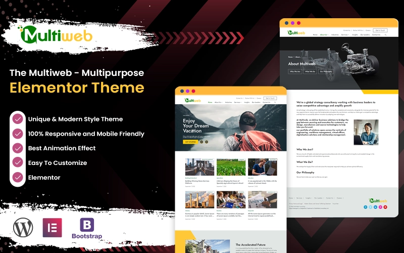 ATT Software brings you a superior quality Multiweb WordPress Theme. Use this theme to develop websites for businesses in different industry vertices. We have kept the design layout very simple yet attractive by keeping a lot of white space in it. You can use the Multiweb WordPress Theme for developing…