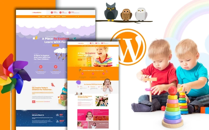 Munchkins WordPress is a brand new and comprehensive WordPress theme perfectly suitable for preschool