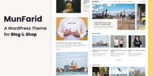 Munfarid Blog is a minimalist trendy and modern WordPress Theme for Blog and WooCommerce shop. It is formulated considering all requirements and needs to design a scenic website. Munfarid theme is Gutenberg ready. Gutenberg is a new WordPress editor that will be default WordPress editor in WordPress 5.0. Munfarid all…