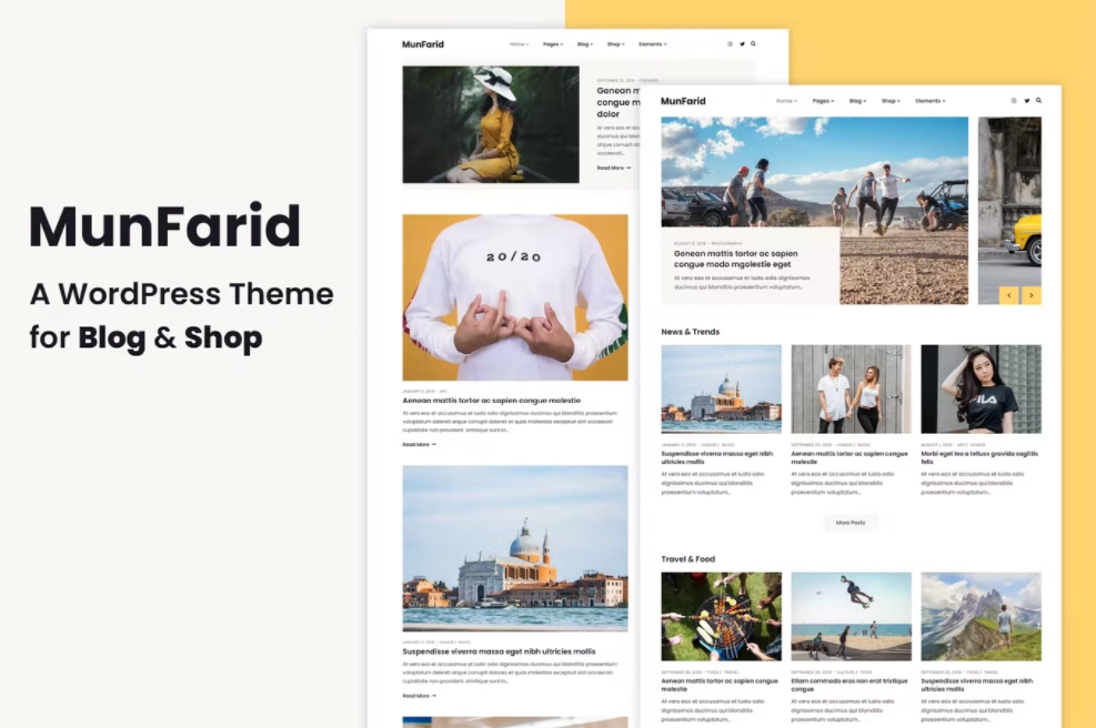 Munfarid Blog is a minimalist trendy and modern WordPress Theme for Blog and WooCommerce shop. It is formulated considering all requirements and needs to design a scenic website. Munfarid theme is Gutenberg ready. Gutenberg is a new WordPress editor that will be default WordPress editor in WordPress 5.0. Munfarid all…