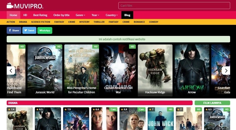 the features: - Ajax Search - Movie Post Type - TV Show Post Type - Blog Post Type - Slider Homepage - Support 10 Player - Link Download Support - Advance Search Widget - Best rating page - Order by title page - A Z Index Movie - Simple Mega…