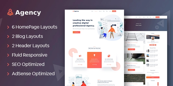 The Agency theme offers a unique blend of style and usability. The premium theme makes it easy to look unique