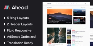 Get ahead of your competitions by gaining an edge over them with the Ahead theme. It offers a magazine layout