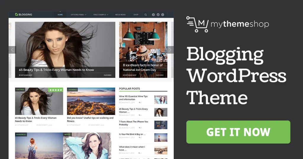 Blogging is a fully responsive WordPress theme that is designed and built for bloggers with lots of content. Thanks to HTML5 and CSS3 markup and custom widgets