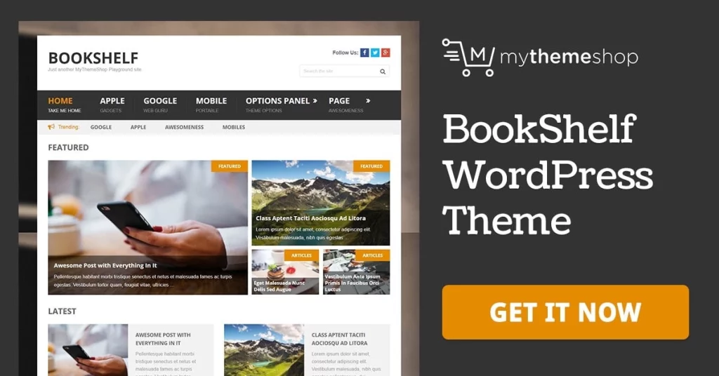 BookShelf is a multipurpose WordPress blog theme that can function as a personal blog