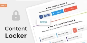 Content Locker Pro is the most powerful way to gain shares and likes for your content or to expand your mailing list. If you have content that people want to read