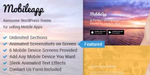 MobileApp is an awesome WordPress theme that is designed to help you promote your mobile application or game. With the ability to animate screenshots