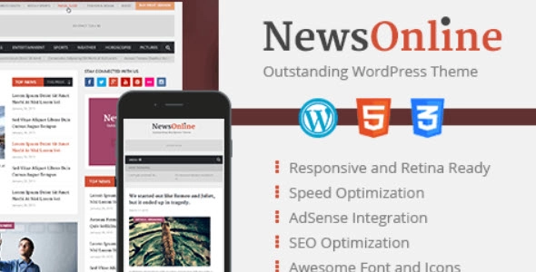 NewsOnline is a beautiful and professional WordPress Theme with a glossy feel that’s perfect for news sites and online magazines. For webmasters and designers looking to build sites that display lots of information in a way that feels authoritative and high quality.