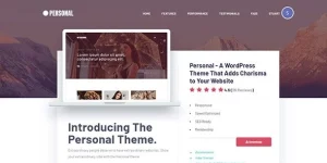 The Personal theme is perfect for a personal website