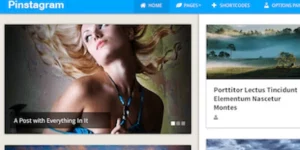 Pinstagram is a Pinterest-inspired WordPress theme that features the trademark grid layout with multiple post sizes and long list of posts. Capture the magic of Pinterest and maximize your pageviews with a layout users are familiar with