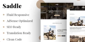 The Saddle theme is a wonderful theme for creating an online presence whether you love Horses