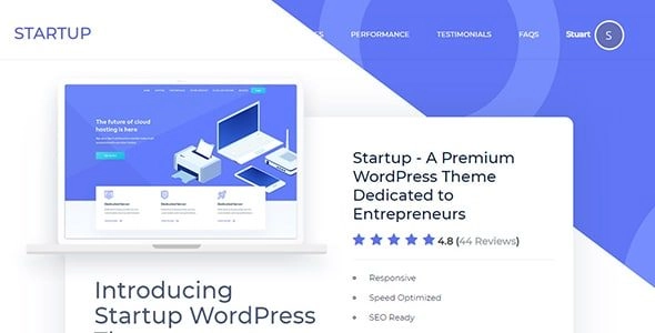 The pixel-perfect WordPress theme designed exclusively for startups. Stunning visuals