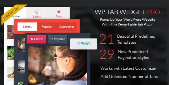 WP Tab Widget Pro is a professional and powerful widget that lets you display content arranged by tabs. Keep your visitors on your page longer