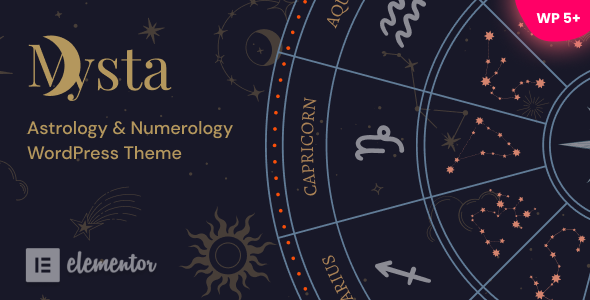 Mysta is a modern WordPress theme exclusively designed for astrology