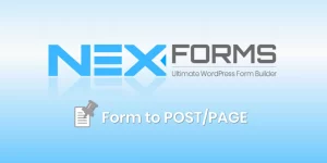 Form to Post/Page add-on for NEX-Forms will give you the ability to create posts or pages from any form built with NEX-Forms. Includes WP page/post settings as well as setting featured images for posts or pages from a mapped file upload field!