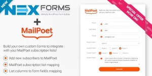 Boost your email marketing with the NEX-Forms – MailPoet Add-on! Effortlessly sync new subscribers from NEX-Forms to your MailPoet lists