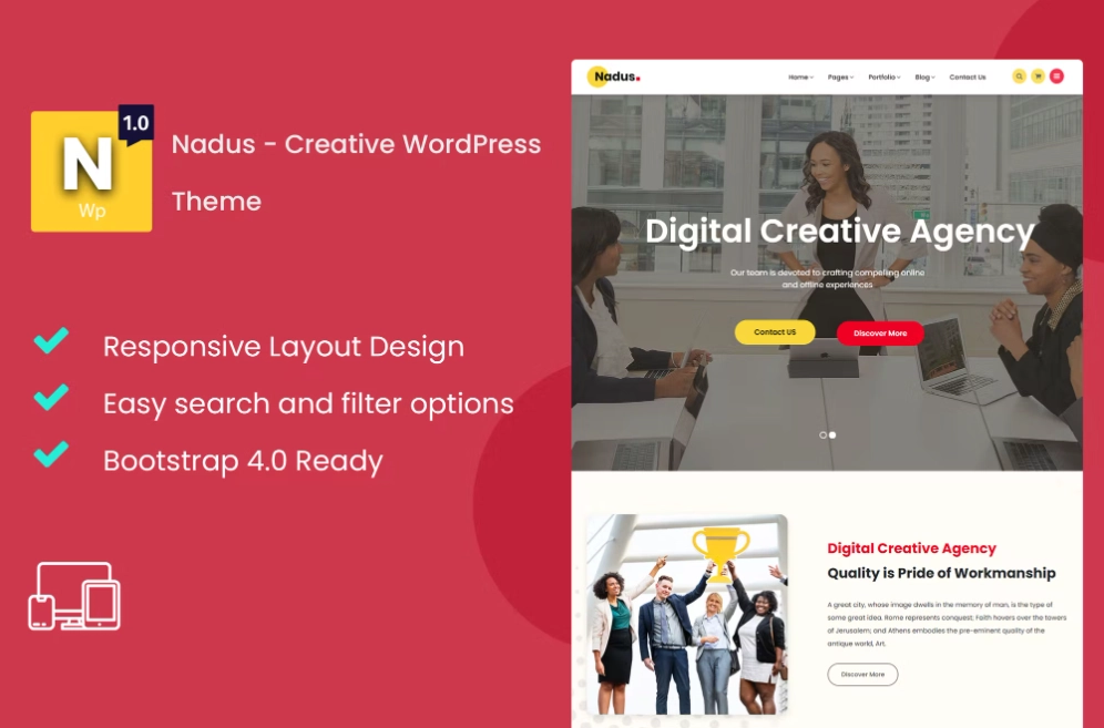 Nadus – Creative WordPress Theme creative