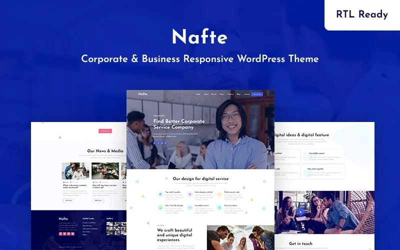 Nafte is one page and multi-page WordPress theme. This is one of the best WordPress themes in the template monster marketplace. using the theme