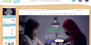 The Lux Nail WordPress - nail salon theme has a unique design. All pages have a common style that focuses on texts and images. It also has a vivid graphic layout