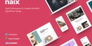 Naix is a creative  high performance Portfolio WordPress Theme. This theme is suited for for photography