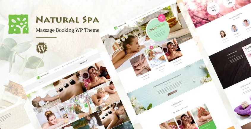 Discover the Natural Spa – Massage Booking WordPress Theme