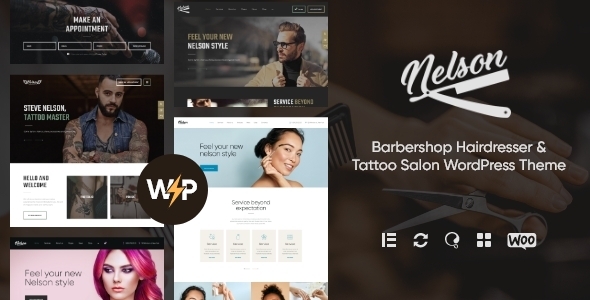 Looking to elevate your barbershop or tattoo studio's online presence? Meet the Nelson - Barbershop  Tattoo WordPress Theme. This theme is specifically tailored for barbers