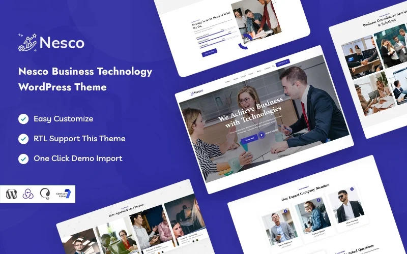 Nesco is a business  technology WordPress theme. It’s modern and clean