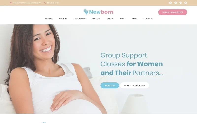 Newborn is a well-documented and fully editable Pregnancy WordPress Theme