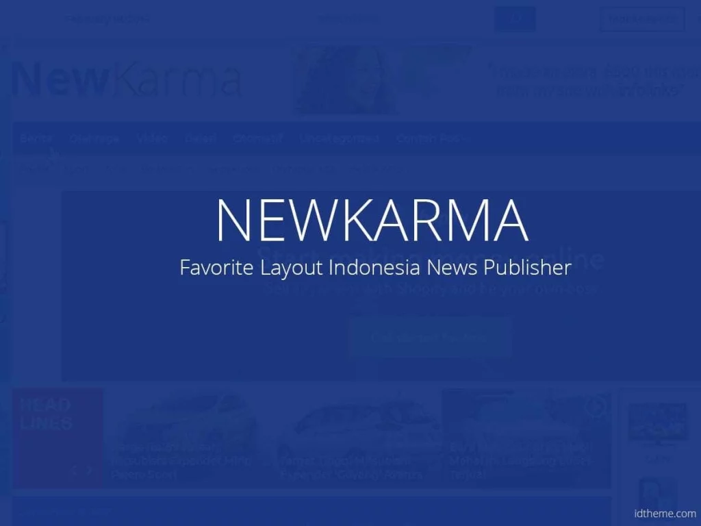 Newkarma WordPress news template. High quality magazine style for indonesia publisher.