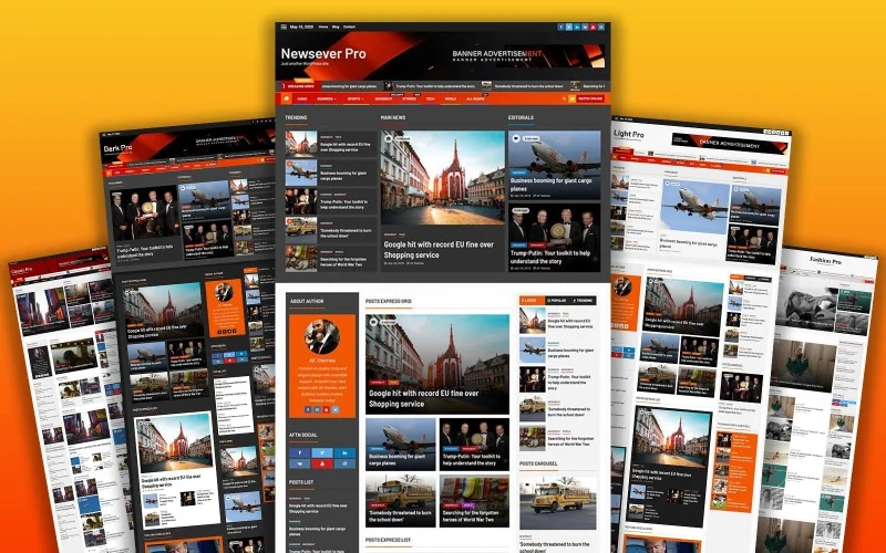 Newsever Pro is a WordPress theme designed to help you build the best responsive news and magazine web portal possible. The default