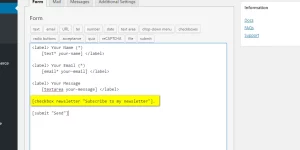 Newsletter Contact Form 7 plugin adds subscription option to Contact Form 7 forms.