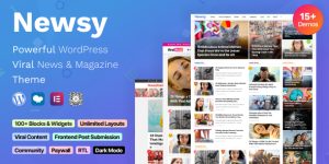 Newsy - Viral News  Magazine WordPress Theme: The Ultimate Solution for Engaging Content Are you on the hunt for a WordPress theme that can make your news and magazine site stand out? Look no further because the Newsy - Viral News  Magazine WordPress Theme might be exactly what…