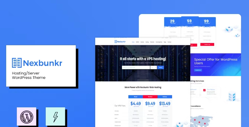 Elevate your hosting business with Nexbunker – the ultimate WordPress theme for servers and hosting companies! Featuring seamless WHMCS integration