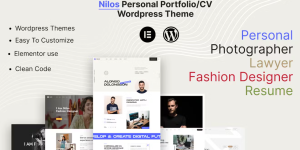 Discover Nilos - the ultimate Personal Portfolio WordPress Theme! Showcase your work with stunning layouts