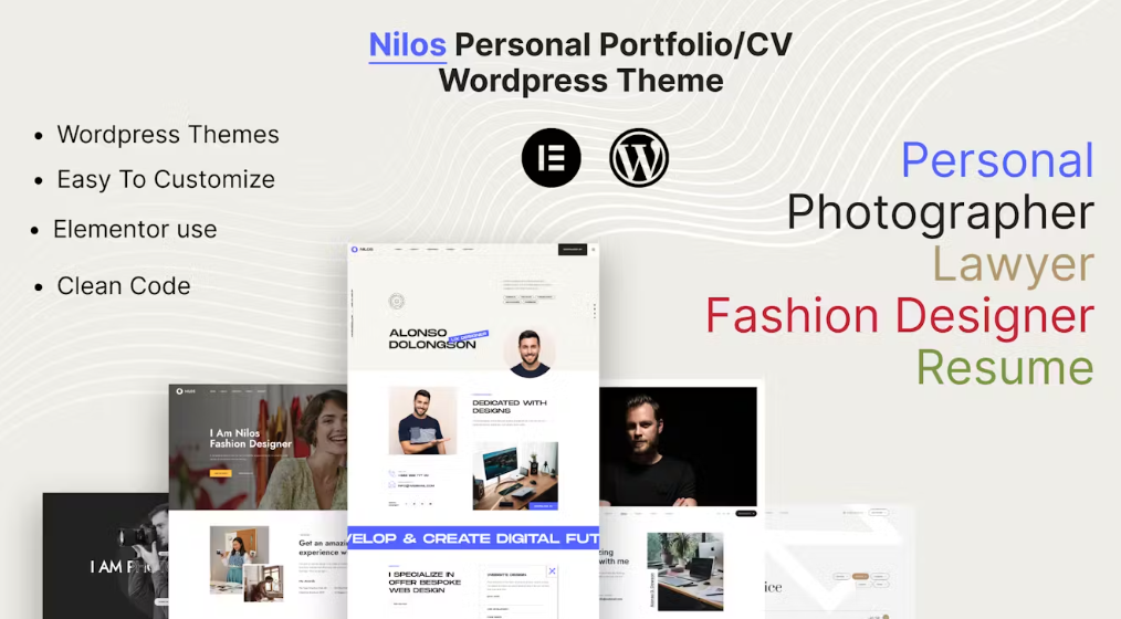 Discover Nilos - the ultimate Personal Portfolio WordPress Theme! Showcase your work with stunning layouts