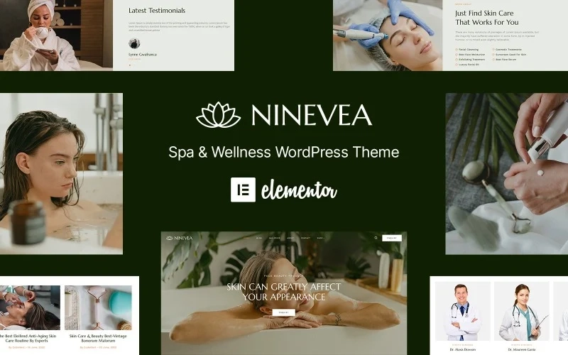 Ninevea - Beauty  Spa Salon WordPress Theme is an absolutely stunning theme that is also modern and accurate. It was designed to effectively represent spas