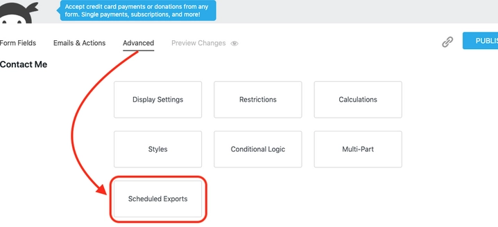 Use Scheduled Submissions Export to set hourly