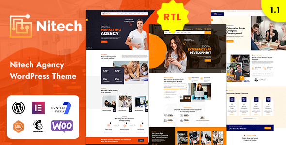 Nitech is a WordPress Theme especially designed for Agency