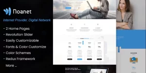 Noanet | Internet Provider and Digital Network WordPress Theme is awesome and clean Theme one / multi pages template. Noanet is designed to Internet Provider and Digital Network Companies. Noanet for your Web Hosting Business