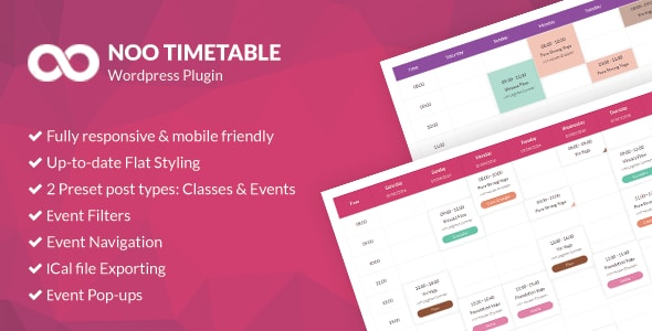 Discover the Noo Timetable – a versatile WordPress plugin for creating stunning