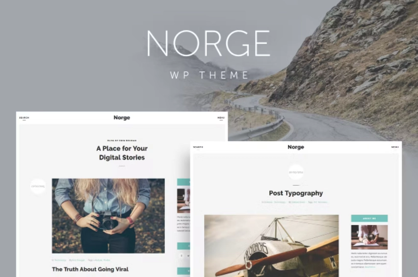 Norge is a responsive blog WordPress Theme that combines a minimalist design and effortless blogging. It has a responsive layout and it looks crisp and clear on Retina displays. The Theme comes with sidebar and full width layouts