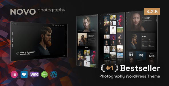 Elevate your portfolio with Novo Photography WordPress Theme. Intuitive