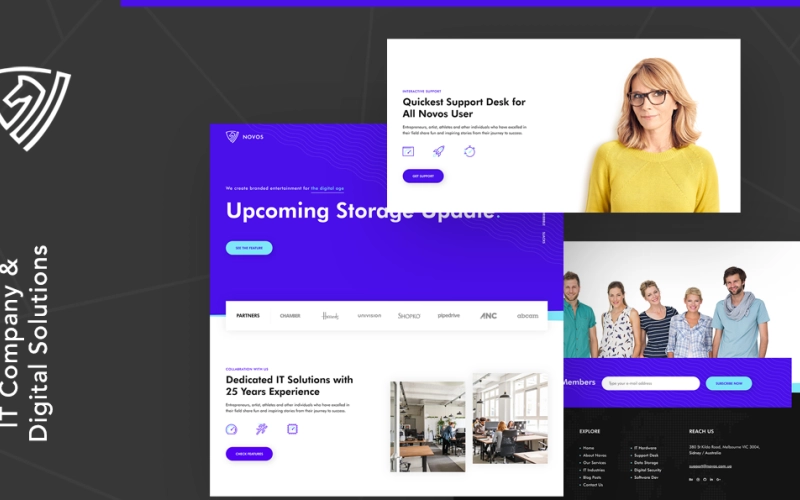 Novos | IT Company  Digital Solutions Wordpress Theme WordPress Theme