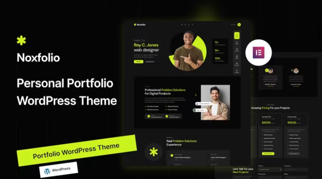 Noxfolio is a stunning Portfolio Resume WordPress Theme designed for creatives like developers